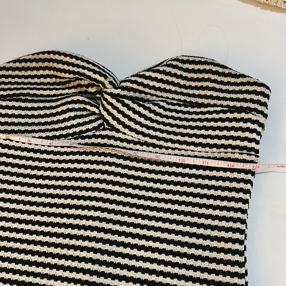 NWOT Misguided Strapless Bodycon Maxi Dress in Black and White Size S - Picture 7 of 12